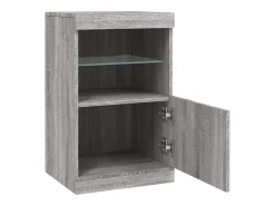 Aparador buffet cómoda mueble almacenaje organizador cocina salón salón con luces LED Sonoma 41 x 37 x 67 cm gris 02_0030076