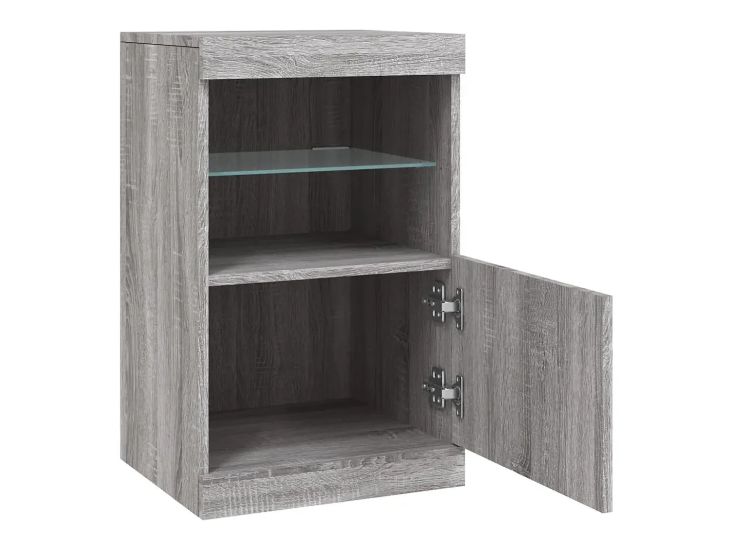 Aparador buffet cómoda mueble almacenaje organizador cocina salón salón con luces LED Sonoma 41 x 37 x 67 cm gris 02_0030076