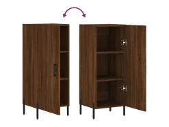 Aparador buffet cómoda mueble mueble de almacenaje organizador cocina salón salón 34,5 x 34 x 90 cm madera contrachapada marrón 02_0031202