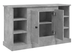 Aparador buffet cómoda mueble mueble de almacenaje organizador cocina salón salón 100 x 35,5 x 60 cm madera contrachapada gris 02_0031822