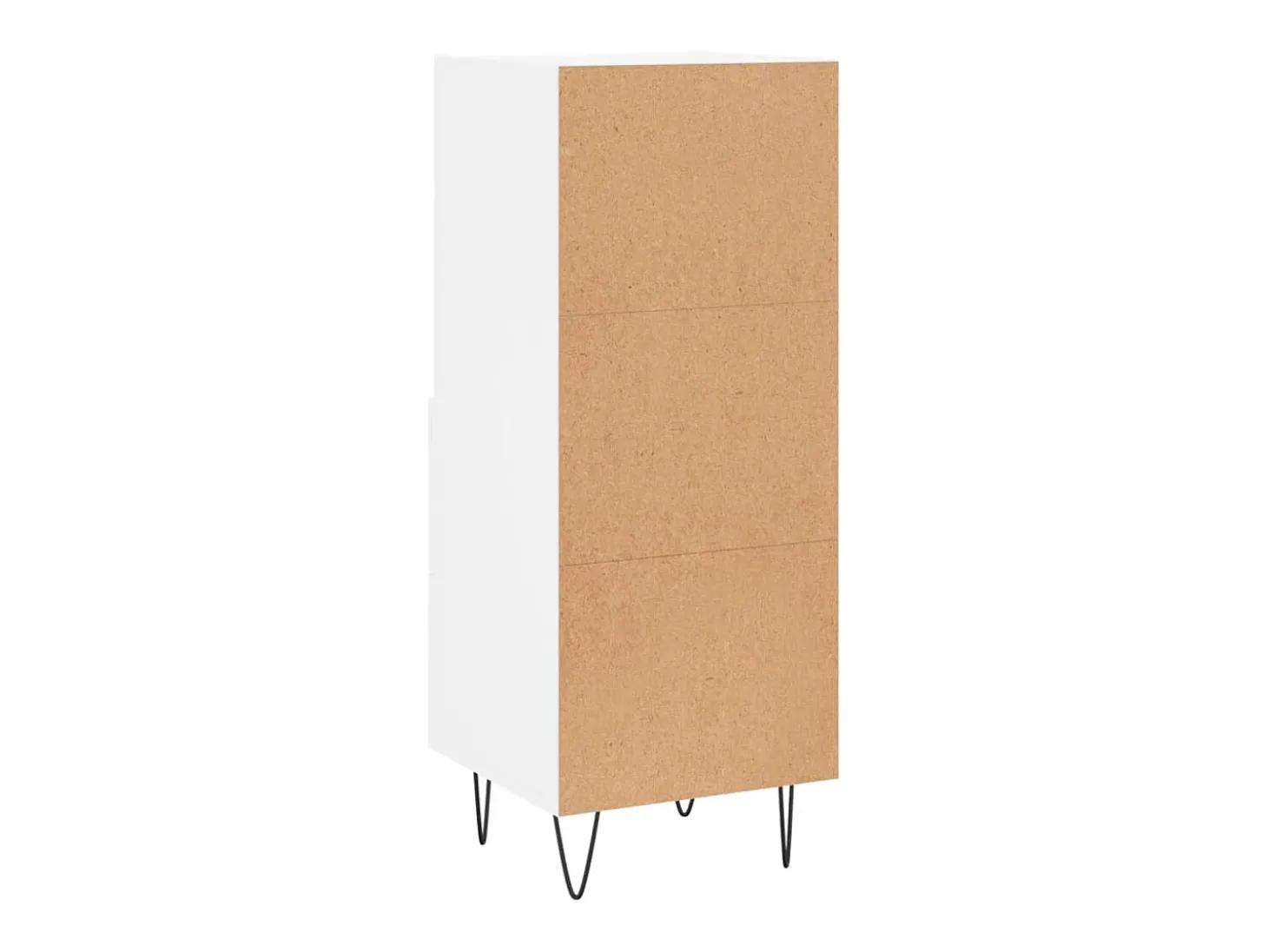 Aparador buffet cómoda mueble mueble de almacenaje organizador cocina salón salón 34,5 x 34 x 90 cm madera contrachapada blanco 02_0030270