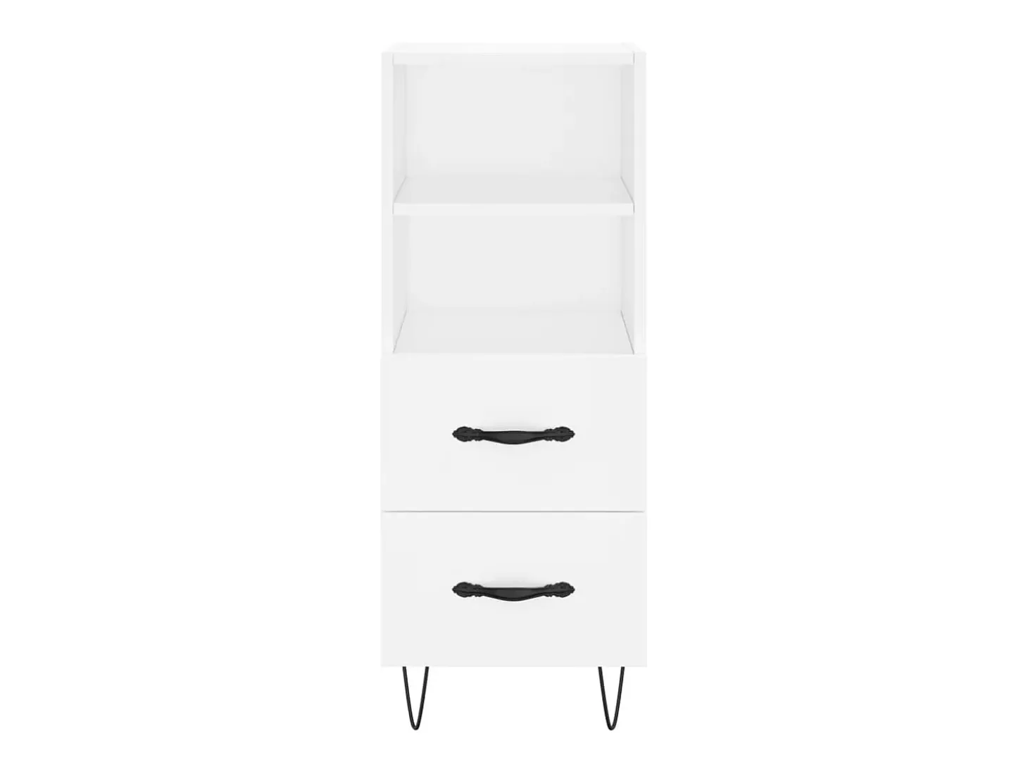 Aparador buffet cómoda mueble mueble de almacenaje organizador cocina salón salón 34,5 x 34 x 90 cm madera contrachapada blanco 02_0030270