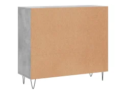 Aparador buffet cómoda mueble mueble de almacenaje organizador cocina salón salón 90 x 34 x 80 cm madera contrachapada gris 02_0032122