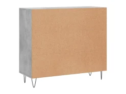 Aparador buffet cómoda mueble mueble de almacenaje organizador cocina salón salón 90 x 34 x 80 cm madera contrachapada gris 02_0032122