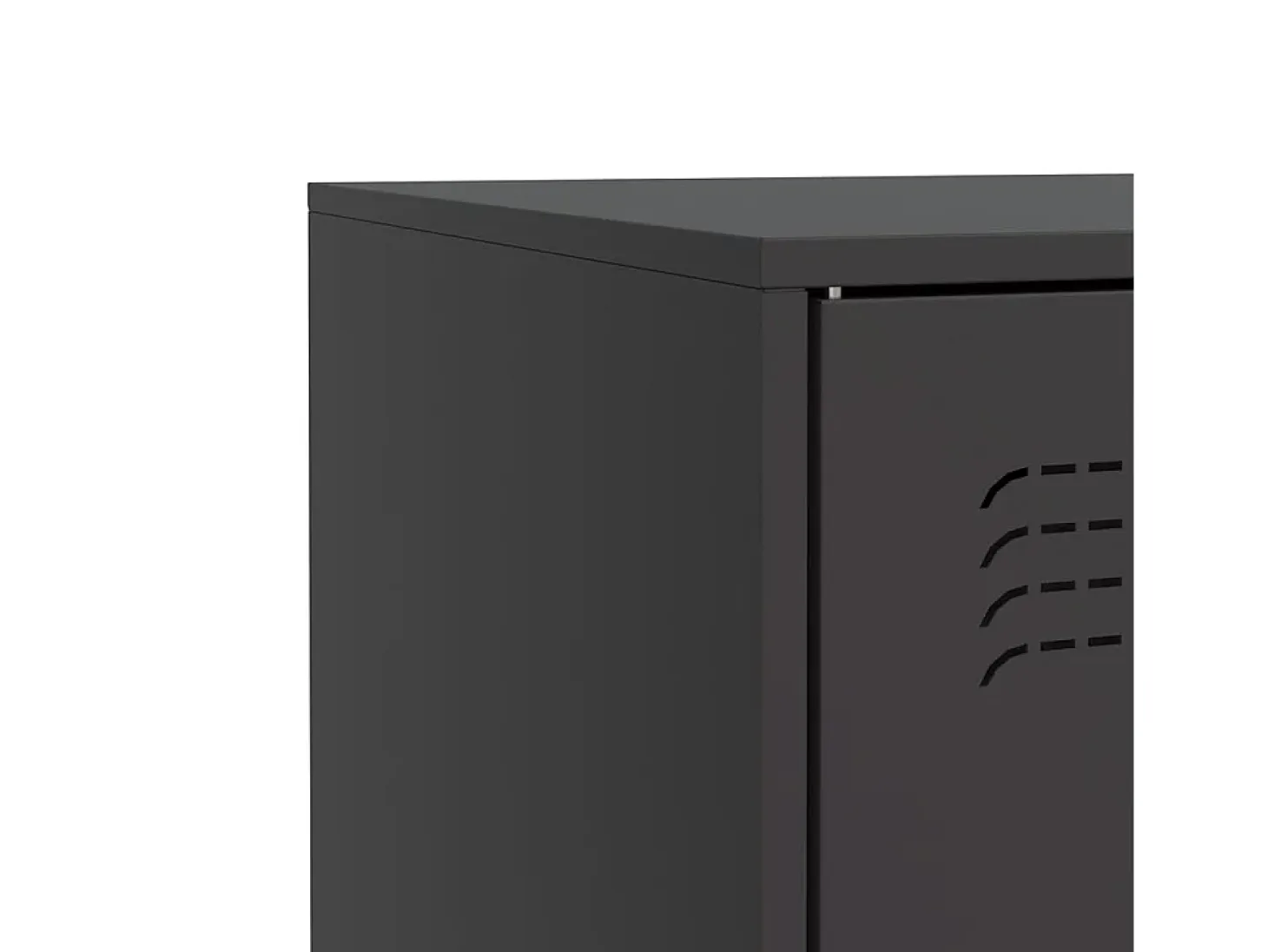 Aparador buffet cómoda mueble almacenaje organizador cocina salón salón 67 x 39 x 83 cm acero negro 02_0036015