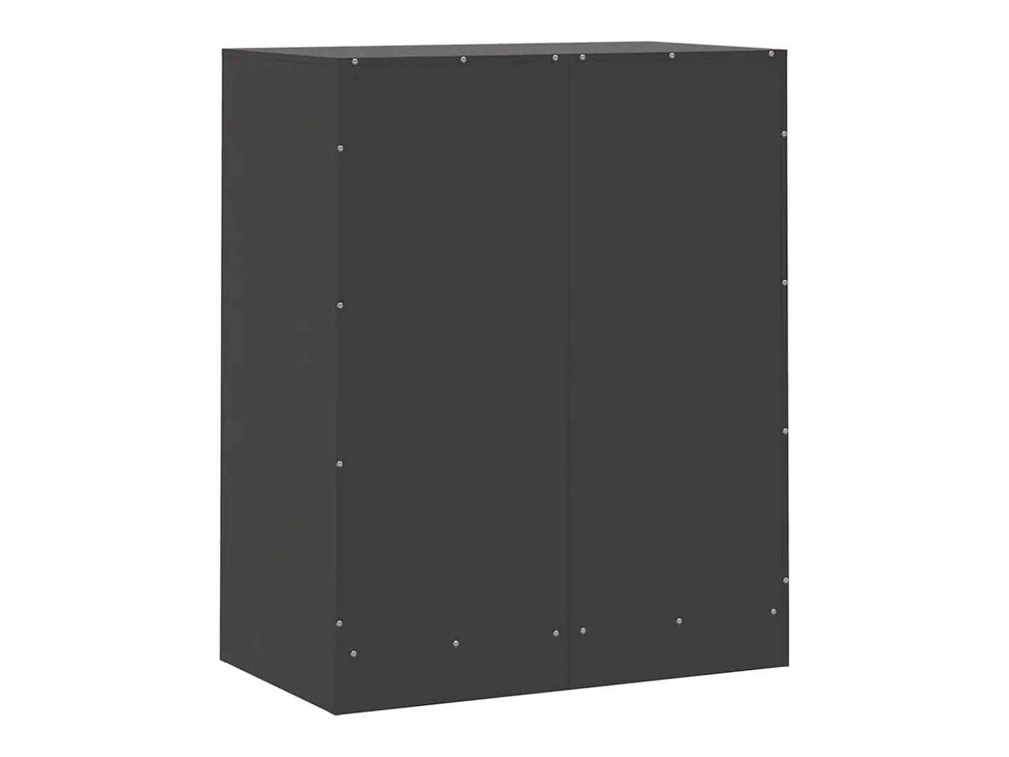 Aparador buffet cómoda mueble almacenaje organizador cocina salón salón 67 x 39 x 83 cm acero negro 02_0036015