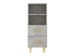 Aparador buffet cómoda mueble mueble de almacenaje organizador cocina salón salón 34,5 x 34 x 90 cm madera contrachapada gris 02_0031884