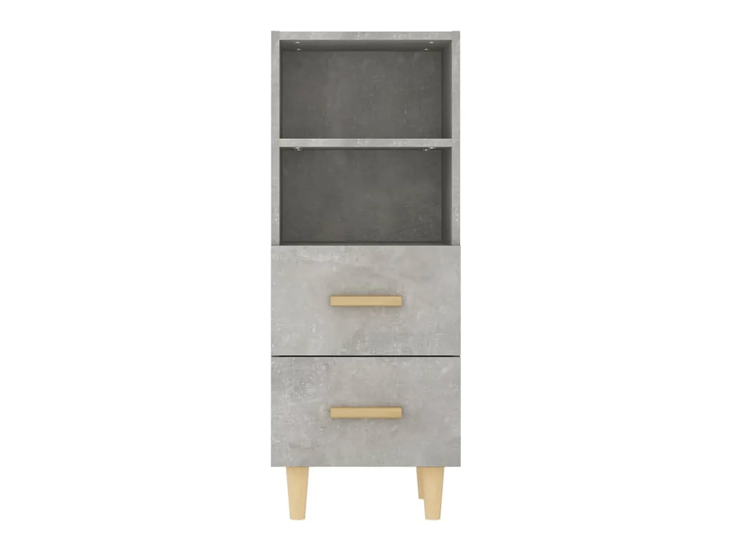 Aparador buffet cómoda mueble mueble de almacenaje organizador cocina salón salón 34,5 x 34 x 90 cm madera contrachapada gris 02_0031884