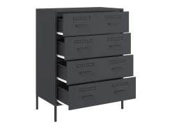 Aparador buffet cómoda mueble mueble de almacenaje organizador cocina salón salón 68 x 39 x 89 cm acero antracita 02_0029708