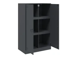 Aparador buffet cómoda mueble mueble de almacenaje organizador cocina salón salón 67 x 39 x 107 cm acero antracita 02_0029696