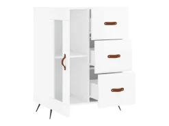 Aparador buffet cómoda mueble mueble de almacenaje organizador cocina salón brillante 69,5 x 34 x 90 cm madera contrachapada blanco 02_0030729