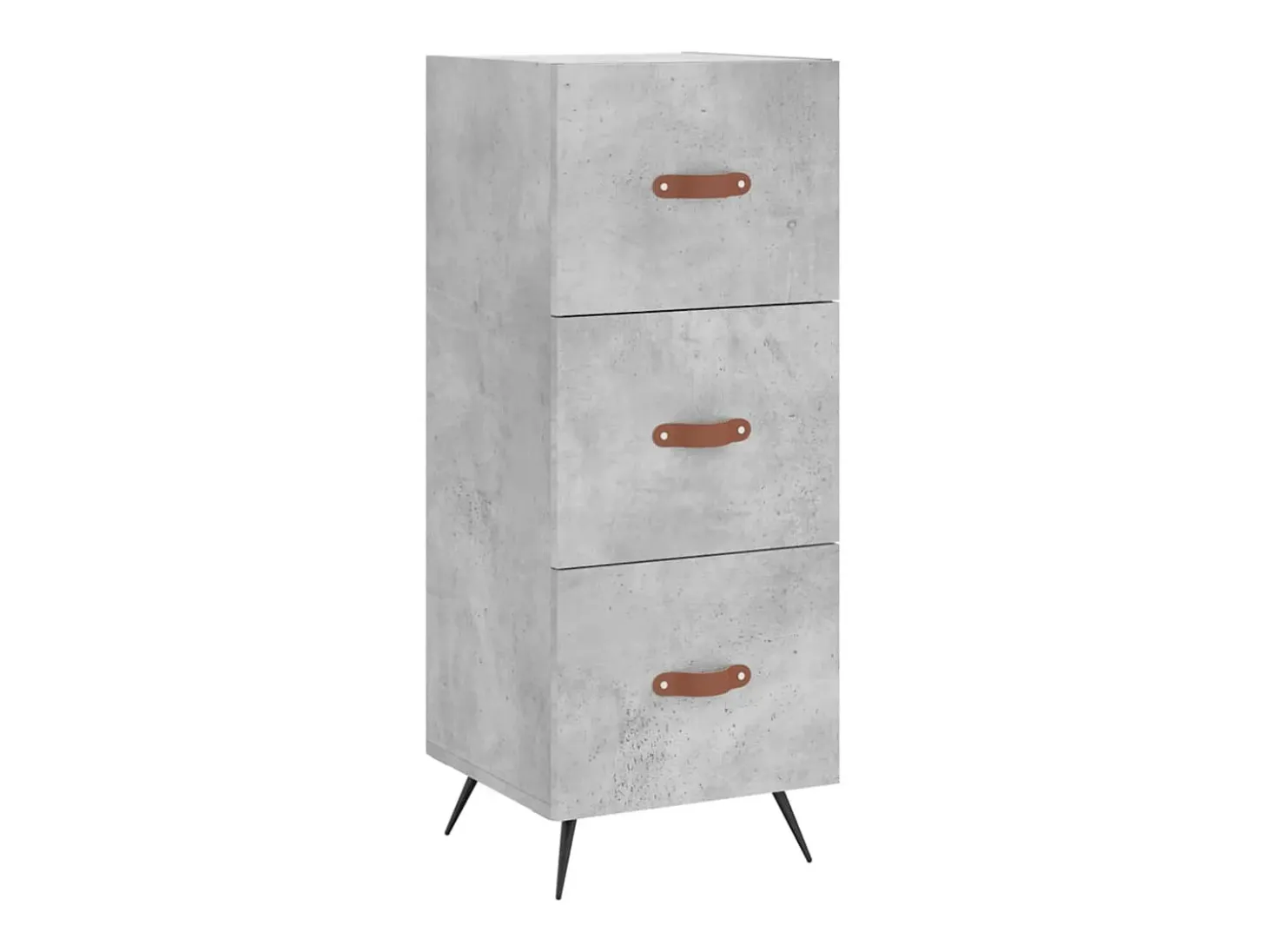 Aparador buffet cómoda mueble mueble de almacenamiento organizador cocina salón salón alto 34,5 x 34 x 180 cm madera contrachapada gris 02_0034288