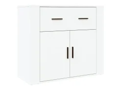 Aparador buffet cómoda mueble mueble de almacenaje organizador cocina salón salón madera de alta ingeniería blanco 02_0032780