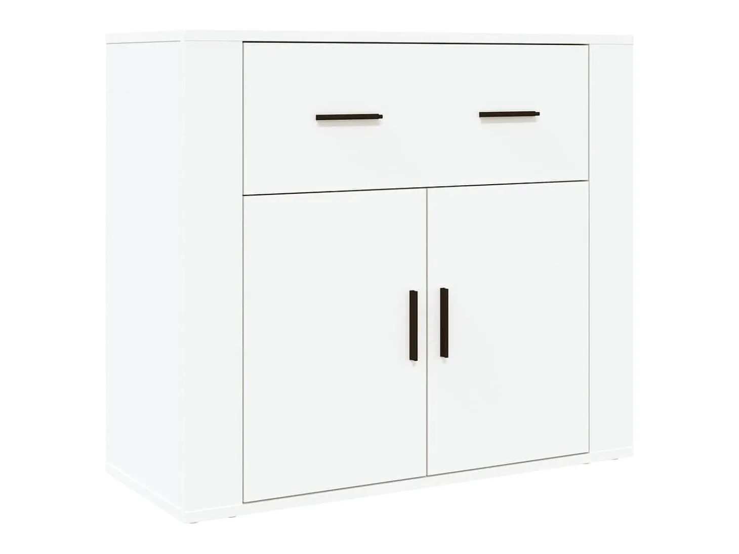 Aparador buffet cómoda mueble mueble de almacenaje organizador cocina salón salón madera de alta ingeniería blanco 02_0032780