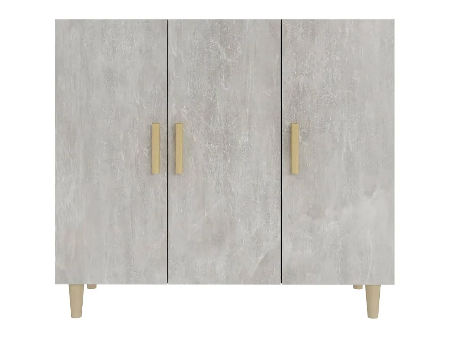 Aparador buffet cómoda mueble mueble de almacenaje organizador cocina salón salón 90 x 34 x 80 cm madera contrachapada gris 02_0032118