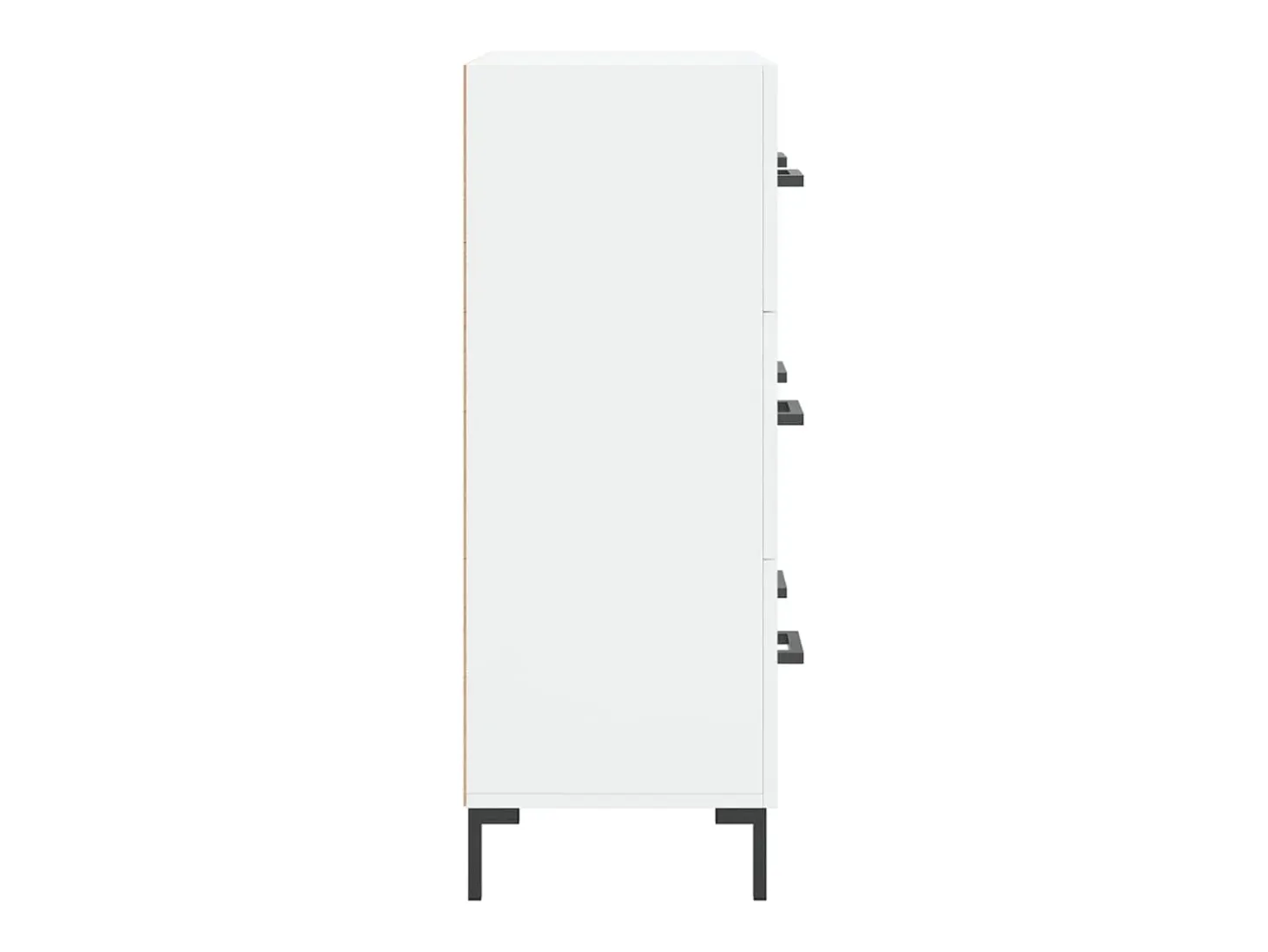 Aparador buffet cómoda mueble mueble de almacenaje organizador cocina salón salón 69,5 x 34 x 90 cm madera contrachapada blanco 02_0030443
