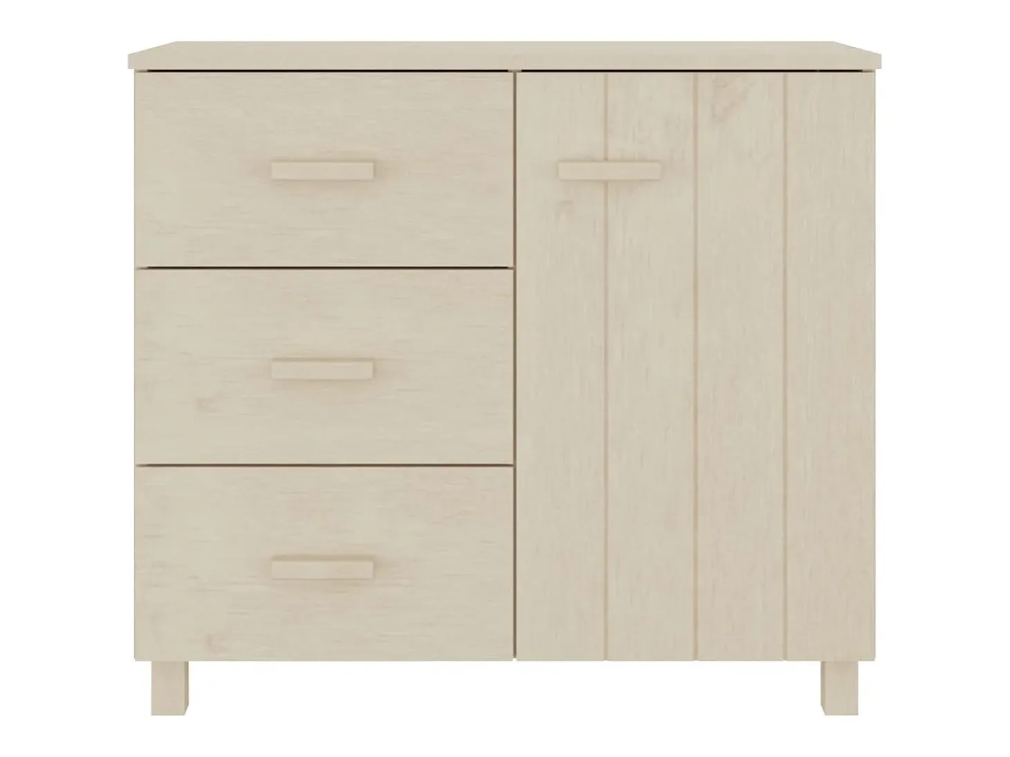 Aparador buffet cómoda mueble mueble de almacenaje organizador cocina salón salón 90 x 40 x 80 cm madera maciza de pino marrón 02_0032181