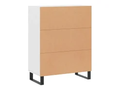 Aparador buffet cómoda mueble mueble de almacenaje organizador cocina salón salón 69,5 x 34 x 90 cm madera contrachapada blanco 02_0030445