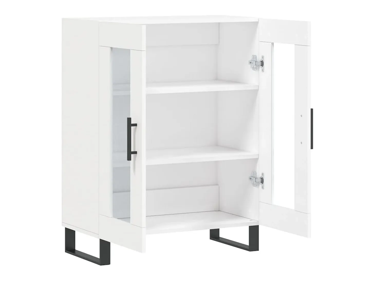 Aparador buffet cómoda mueble mueble de almacenaje organizador cocina salón salón 69,5 x 34 x 90 cm madera contrachapada blanco 02_0030445