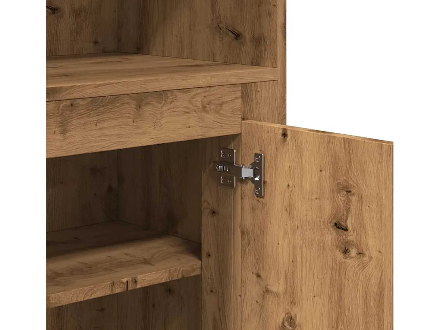 Aparador buffet cómoda mueble mueble de almacenaje organizador cocina salón salón alta artesanía 60 x 35,5 x 103,5 cm madera contrachapada marrón 02_0033163