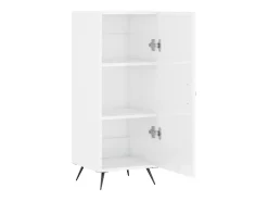 Aparador buffet cómoda mueble mueble de almacenaje organizador cocina salón brillante 34,5 x 34 x 90 cm madera contrachapada blanco 02_0030635
