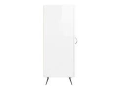 Aparador buffet cómoda mueble mueble de almacenaje organizador cocina salón brillante 34,5 x 34 x 90 cm madera contrachapada blanco 02_0030635