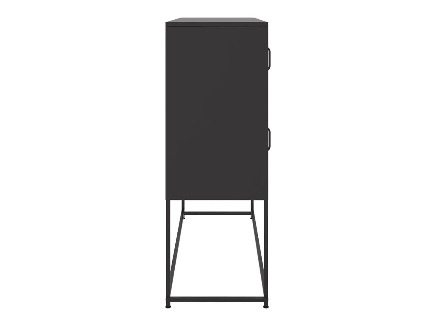 Aparador buffet cómoda mueble almacenaje organizador cocina salón salón 100,5 x 39 x 107 cm acero negro 02_0035779
