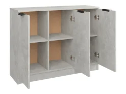Aparador buffet cómoda mueble mueble de almacenaje organizador cocina salón salón 90,5 x 30 x 70 cm madera contrachapada gris 02_0032113