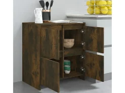 Aparador buffet cómoda mueble mueble de almacenaje organizador cocina salón salón 70 x 41 x 75 cm madera contrachapada marrón 02_0031095