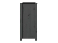 Aparador buffet cómoda mueble almacenaje organizador cocina salón salón 100 x 35 x 74 cm madera maciza de pino gris 02_0031763