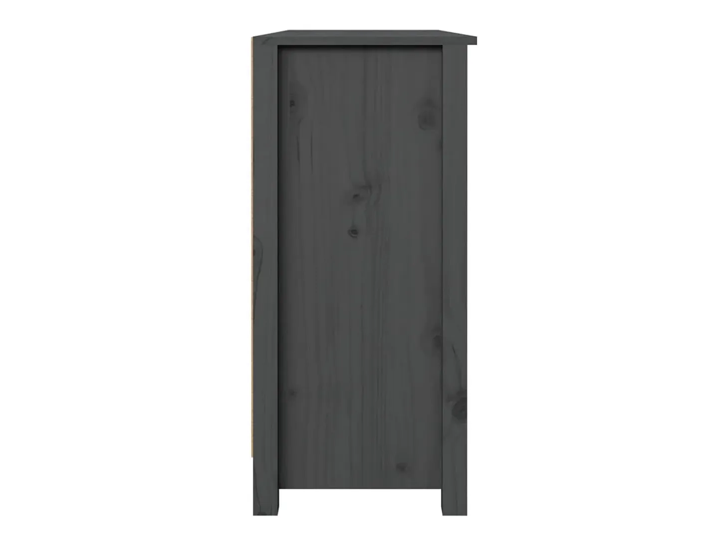 Aparador buffet cómoda mueble almacenaje organizador cocina salón salón 100 x 35 x 74 cm madera maciza de pino gris 02_0031763