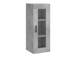 Aparador buffet cómoda mueble mueble de almacenamiento organizador cocina salón salón alto 34,5 x 34 x 180 cm madera contrachapada gris 02_0034322