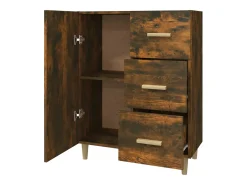 Aparador buffet cómoda mueble almacenaje organizador cocina salón salón 69,5 x 34 x 90 cm madera contrachapada marrón 02_0031043