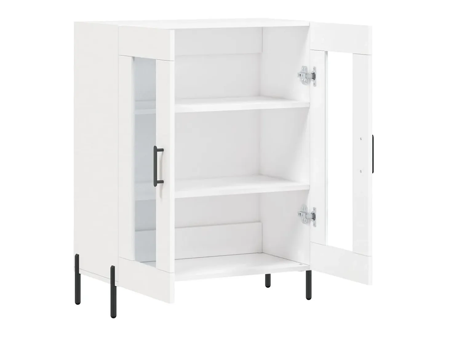 Aparador buffet cómoda mueble mueble de almacenaje organizador cocina salón salón 69,5 x 34 x 90 cm madera contrachapada blanco 02_0030447