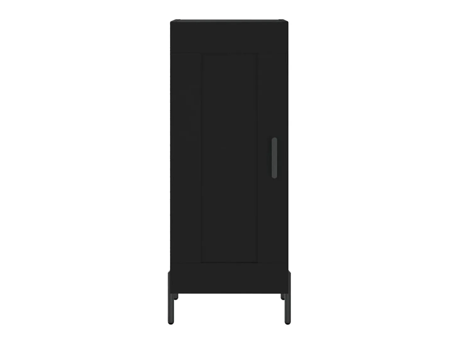 Aparador buffet cómoda mueble almacenaje organizador cocina salón salón 34,5 x 34 x 90 cm madera contrachapada negra 02_0035901