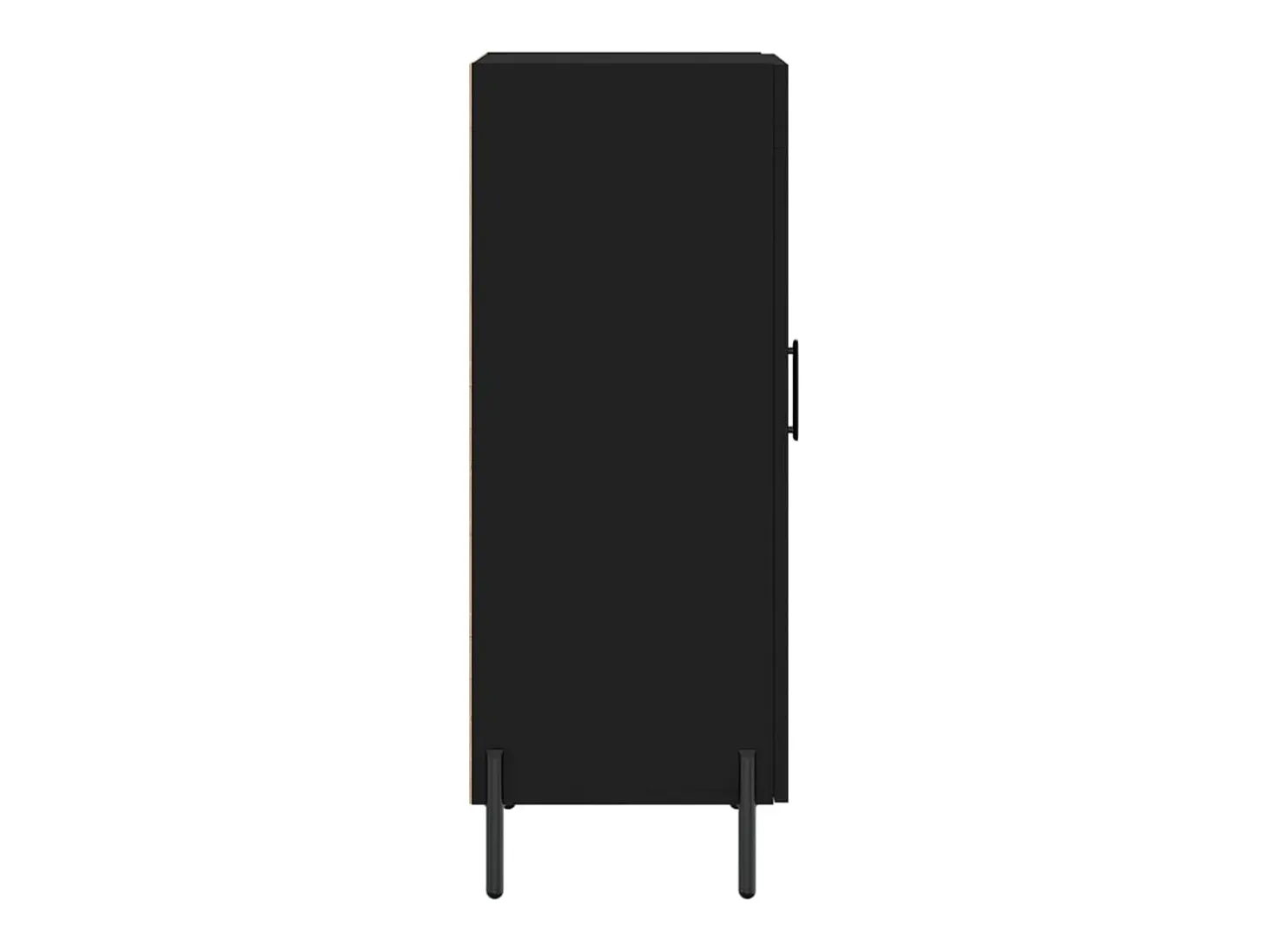 Aparador buffet cómoda mueble almacenaje organizador cocina salón salón 34,5 x 34 x 90 cm madera contrachapada negra 02_0035901