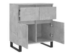 Aparador buffet cómoda mueble mueble de almacenaje organizador cocina salón salón 60 x 35 x 70 cm madera contrachapada gris 02_0031969