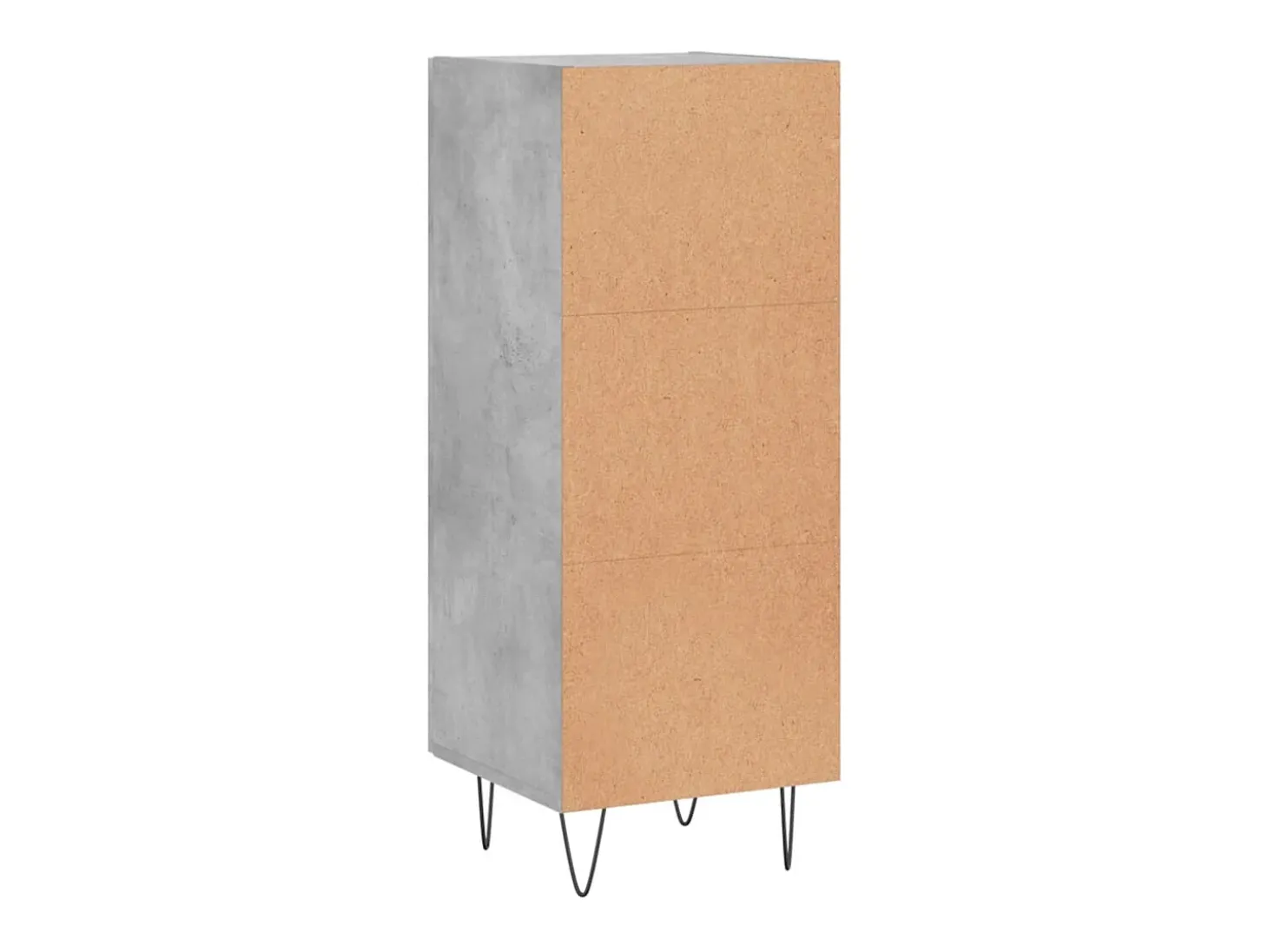 Aparador buffet cómoda mueble mueble de almacenaje organizador cocina salón salón 34,5 x 34 x 90 cm madera contrachapada gris 02_0031906