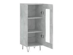 Aparador buffet cómoda mueble mueble de almacenaje organizador cocina salón salón 34,5 x 34 x 90 cm madera contrachapada gris 02_0031906
