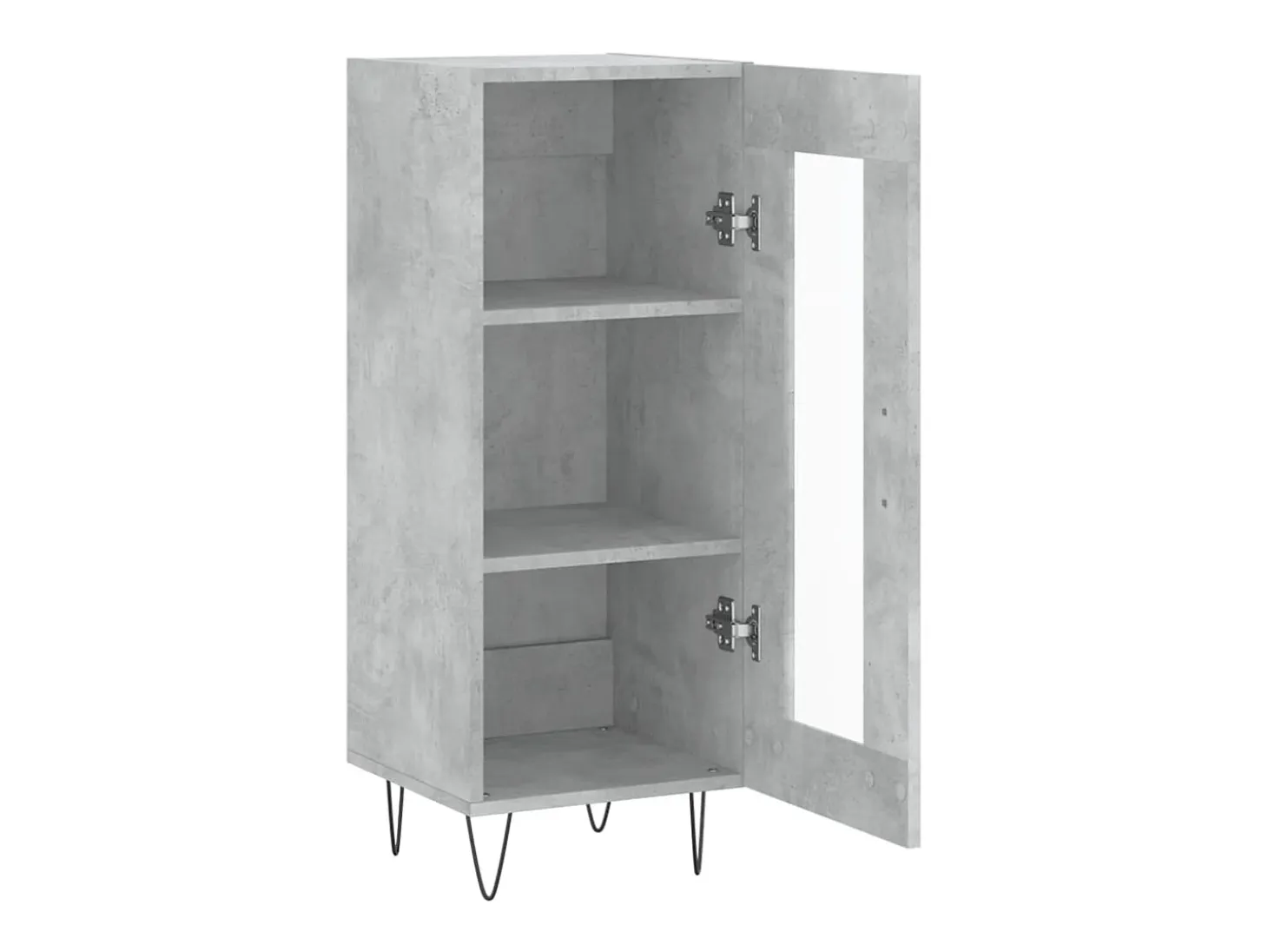 Aparador buffet cómoda mueble mueble de almacenaje organizador cocina salón salón 34,5 x 34 x 90 cm madera contrachapada gris 02_0031906