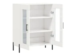 Aparador buffet cómoda mueble mueble de almacenaje organizador cocina salón brillante 69,5 x 34 x 90 cm madera contrachapada blanco 02_0030719