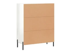 Aparador buffet cómoda mueble mueble de almacenaje organizador cocina salón brillante 69,5 x 34 x 90 cm madera contrachapada blanco 02_0030719