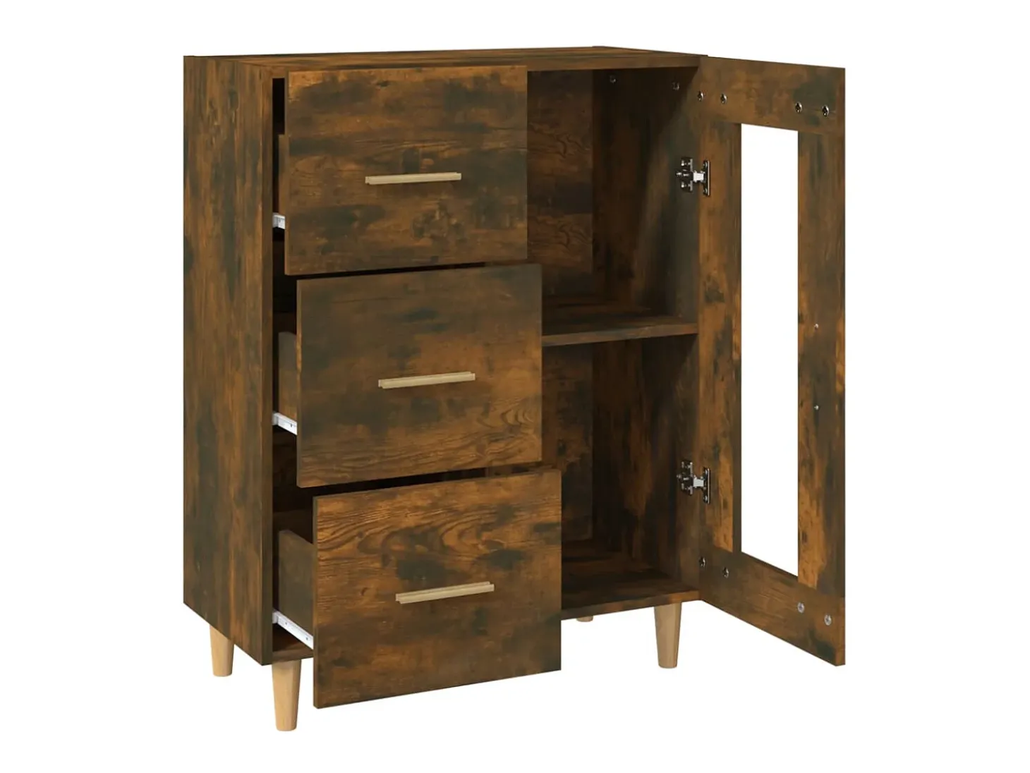 Aparador buffet cómoda mueble mueble de almacenaje organizador cocina salón salón 69,5 x 34 x 90 cm madera contrachapada marrón 02_0031026