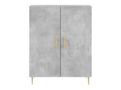 Aparador buffet cómoda mueble mueble de almacenaje organizador cocina salón salón 69,5 x 34 x 90 cm madera contrachapada gris 02_0032066