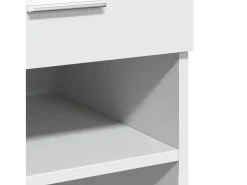 Aparador buffet cómoda mueble mueble de almacenaje organizador cocina salón salón 80 x 42,5 x 93 cm madera contrachapada blanco 02_0030520