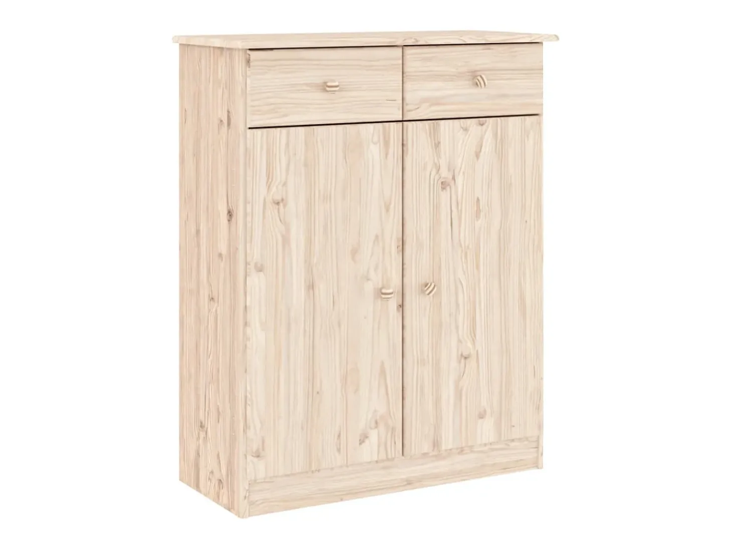 Aparador buffet cómoda mueble almacenaje organizador cocina salón salón ALTA 77 x 35 x 188 cm madera maciza de pino marrón 02_0029675