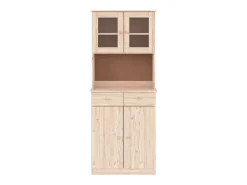 Aparador buffet cómoda mueble almacenaje organizador cocina salón salón ALTA 77 x 35 x 188 cm madera maciza de pino marrón 02_0029675