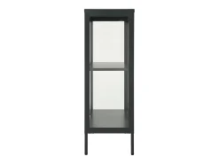 Aparador buffet cómoda mueble mueble almacenaje organizador cocina salón salón 75 x 35 x 105 cm acero y cristal antracita 02_0029710