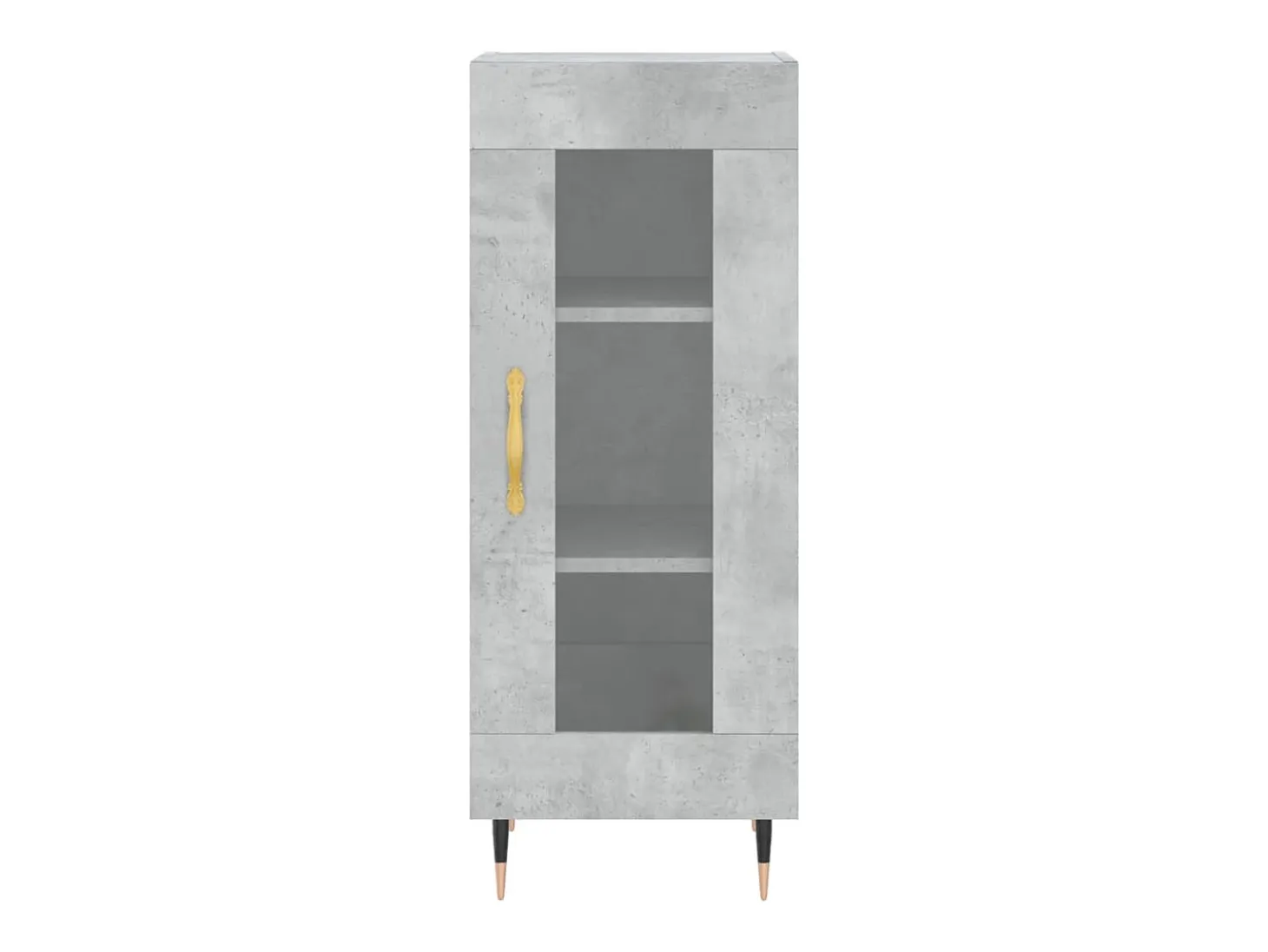 Aparador buffet cómoda mueble mueble de almacenaje organizador cocina salón salón 34,5 x 34 x 90 cm madera contrachapada gris 02_0031888