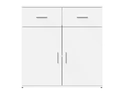 Aparador buffet cómoda mueble mueble de almacenaje organizador cocina salón salón 79 x 38 x 80 cm madera contrachapada blanca 02_0030506